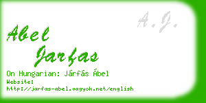 abel jarfas business card